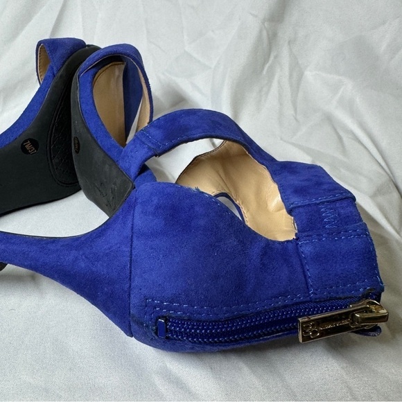 Jessica Simpson Blue Suede Mekos Strappy Heel Open Toe Sandals Size 7 - Picture 7 of 13
